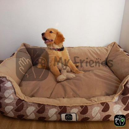 Cama de mascota diseño "Círculos beige/beige"
