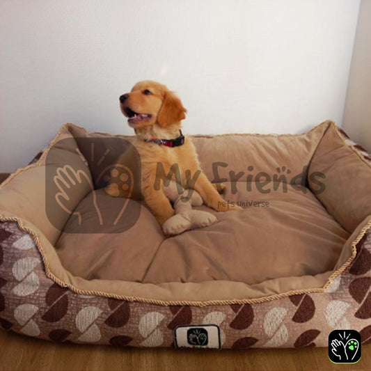 Cama de mascota diseño "Círculos beige/beige"