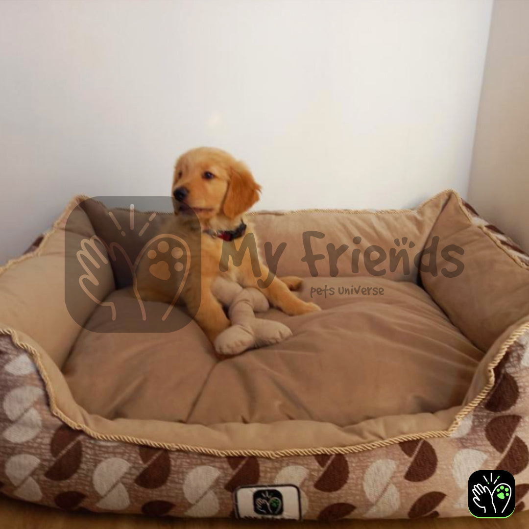 Cama de mascota diseño "Círculos beige/beige"